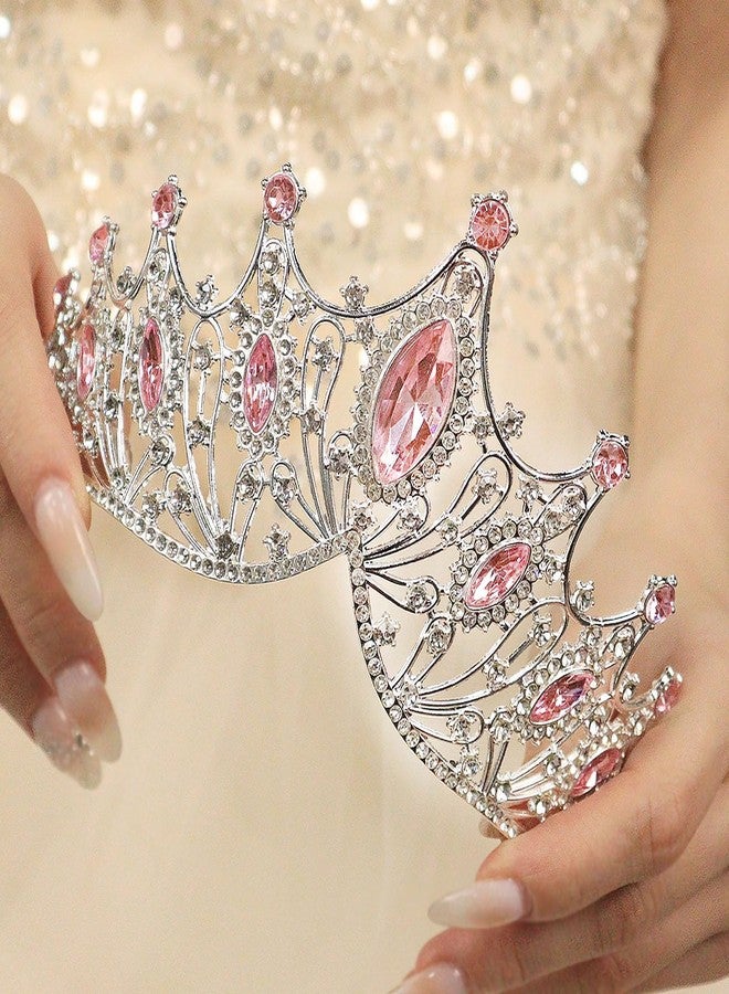 Rannyrena Rhinestone Crystal Tiara Crown for Women Silver Bridal Wedding Headband Elegant Princess Hair Accessories for Birthday Prom Quinceanera - Image 2